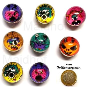 3-D Flummis mit Monstermotiven