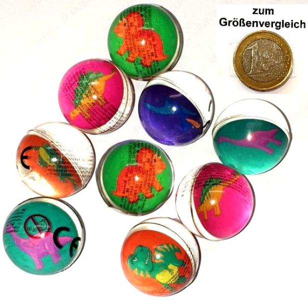 3-D Flummis mit Dinomotiven