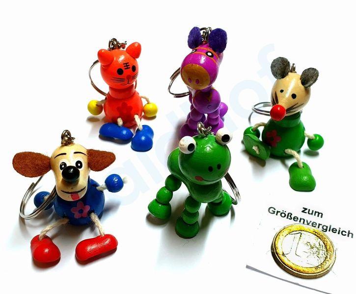 Holztiere an Schlüsselkette